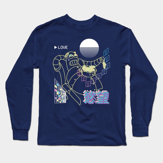 The Hedonism Bot Long Sleeve T-Shirt by dannyfelts